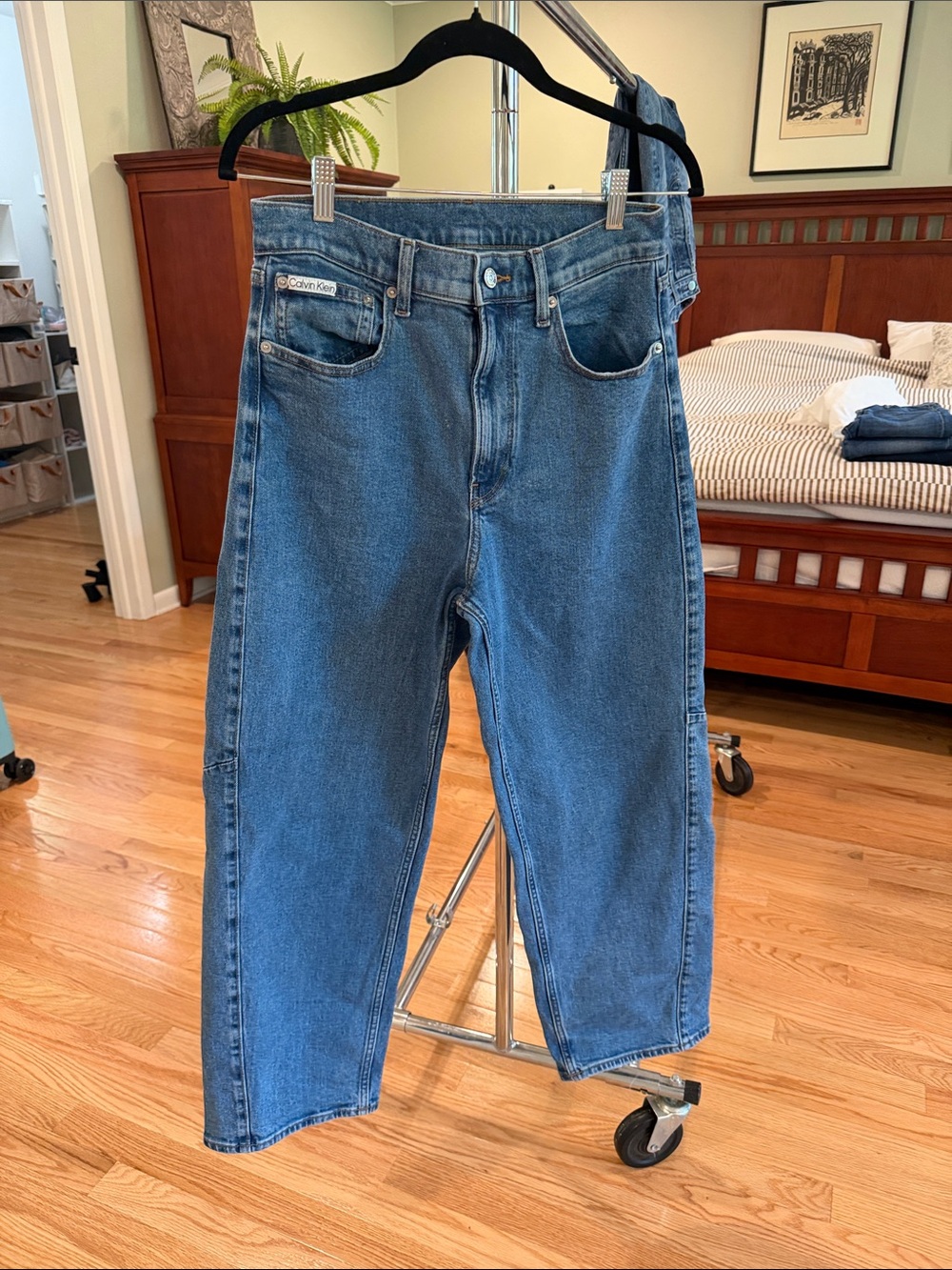 Calvin Klein Medium Blue Relaxed barrel Denim Jeans